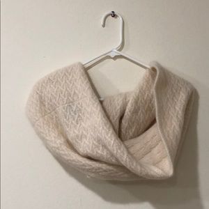 100% Pure Cashmere Infinity Scarf Ivory Color